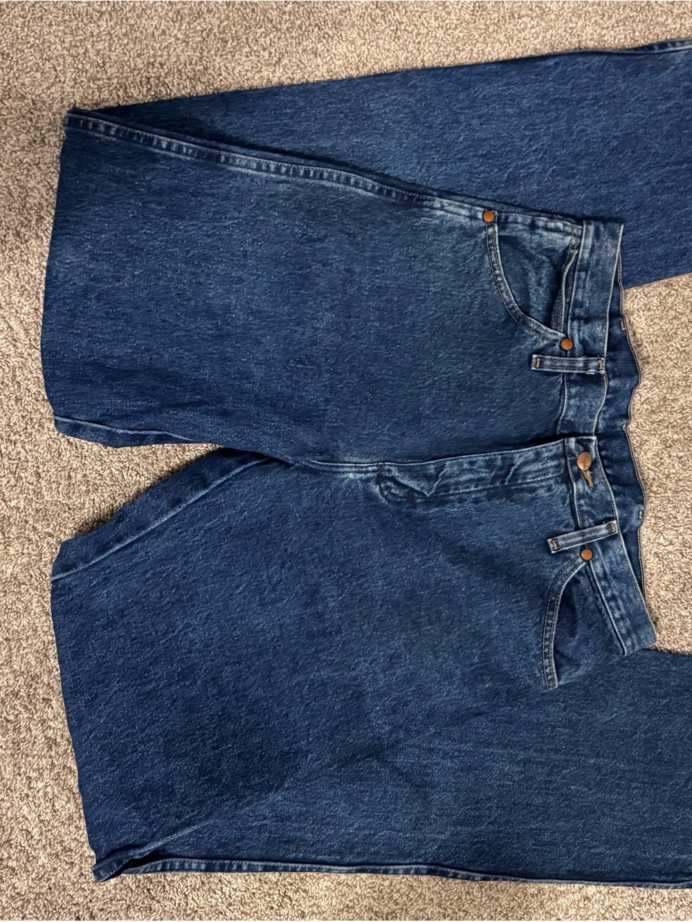 Wrangler Straight-Leg Jeans in Dark Blue Denim